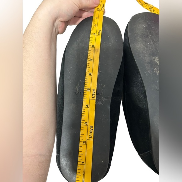 VINCE mens Gomez black suede faux fur lined slip on loafers | SZ 10 - Picture 7 of 10